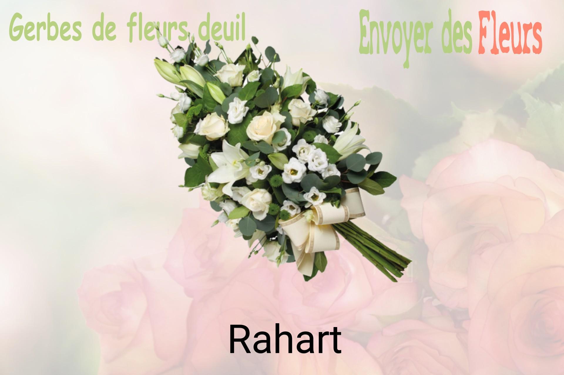 Gerbe de fleurs de deuil livrée à Rahart